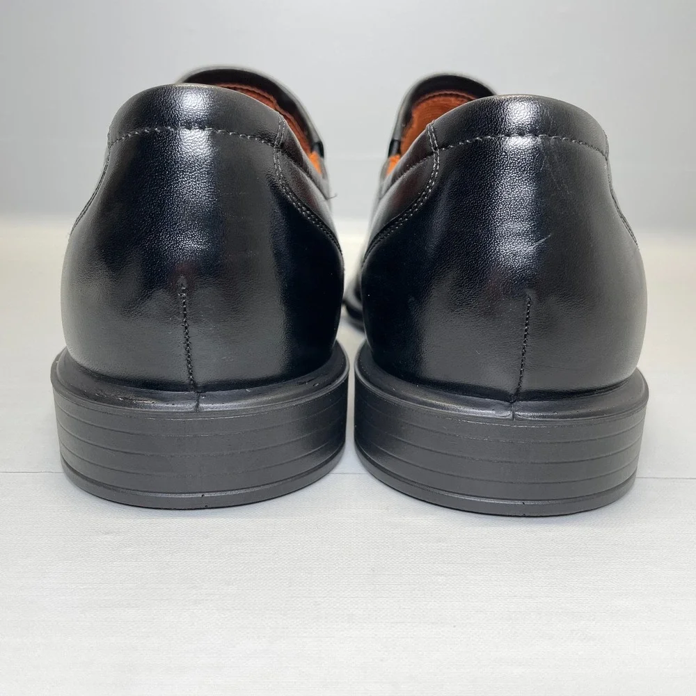 ECCO Cairo Dress Shoes Mens Size 43 US 9 Black Leather Slip On Casual Loafers